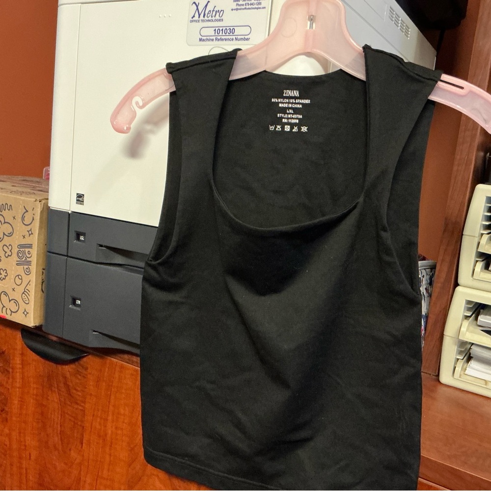 Zenana Black Sleeveless Top